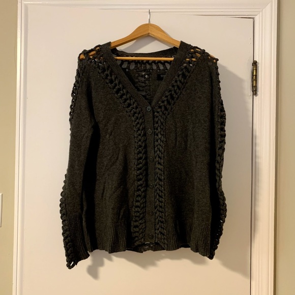 All Saints Sweaters - All Saints Spitalfields Cut Out Cardigan Sweater